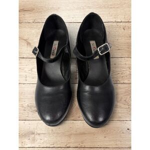 Só Dança FL12 Flamenco Dance Shoes Black Genuine Leather Nail Taps 4.5 W